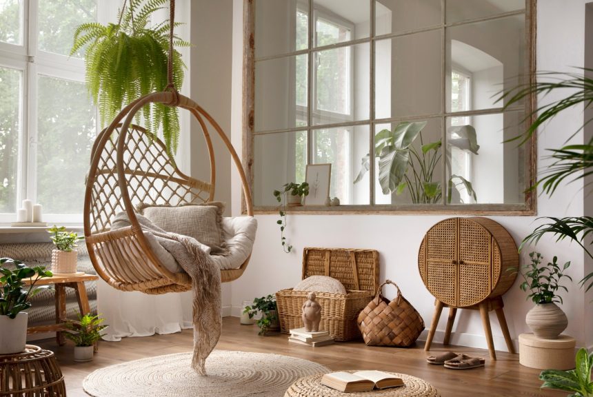 How to Create a Cozy, Natural Vibe with Rattan, Wood & Earthy Jewel Tones in Your Home
